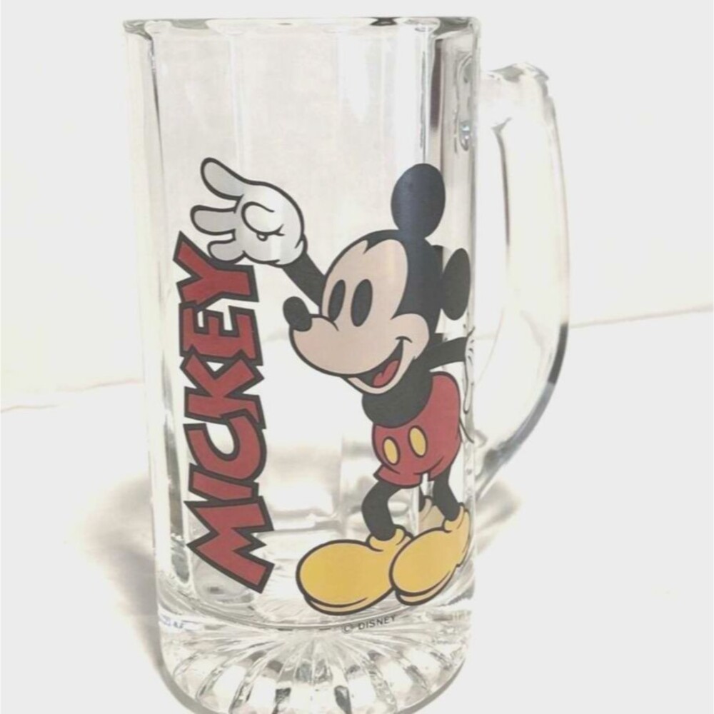 Vintage Mickey Mouse Glass Mug